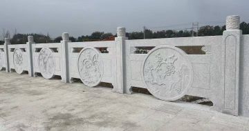 南平芝麻白河道栏杆 石材栏杆