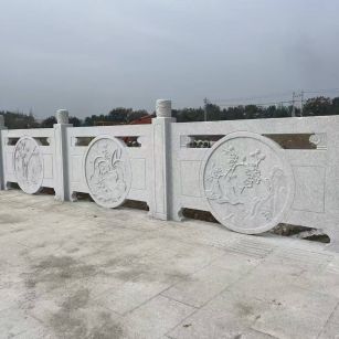 南平芝麻白河道栏杆 石材栏杆