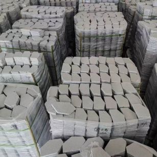 南平芝麻白石材冰裂纹，碎拼。