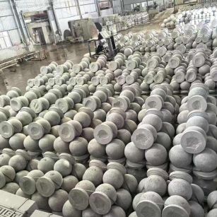 南平芝麻白圆球 石球 挡车球