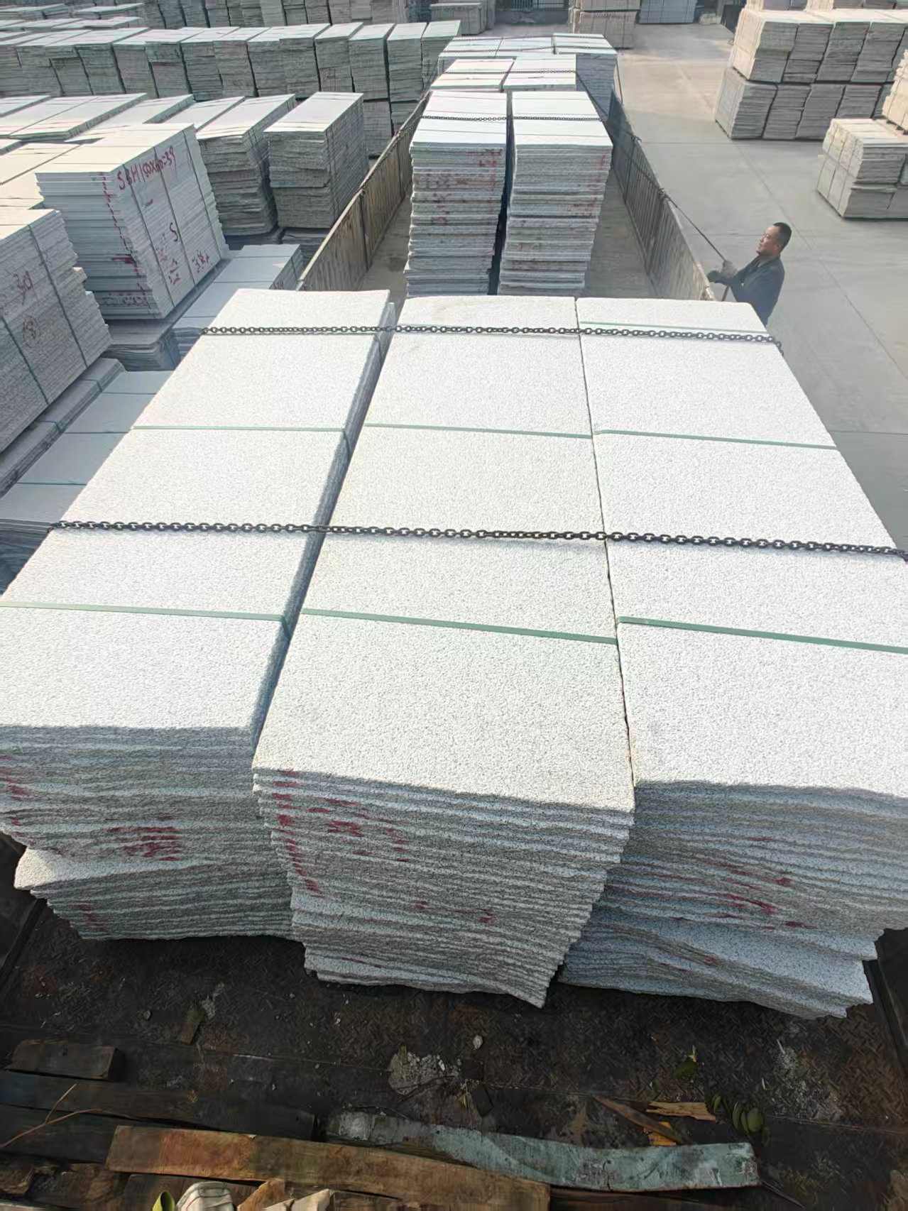 南平芝麻白毛板，石材毛板