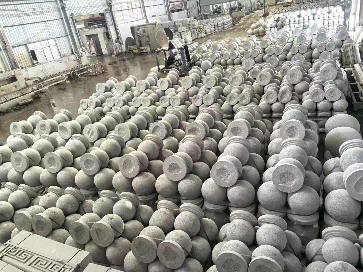 南平芝麻白圆球 石球 挡车球